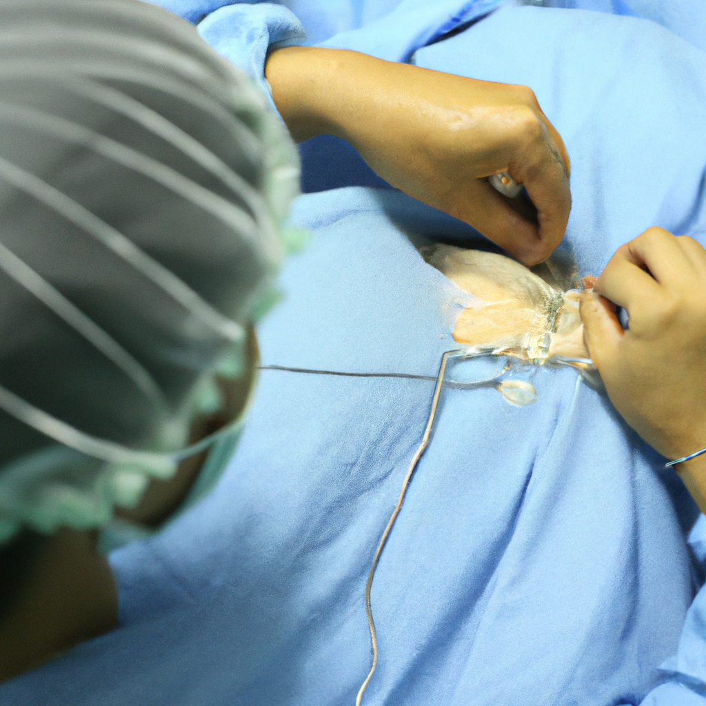 A skilled surgeon performing gastric banding.