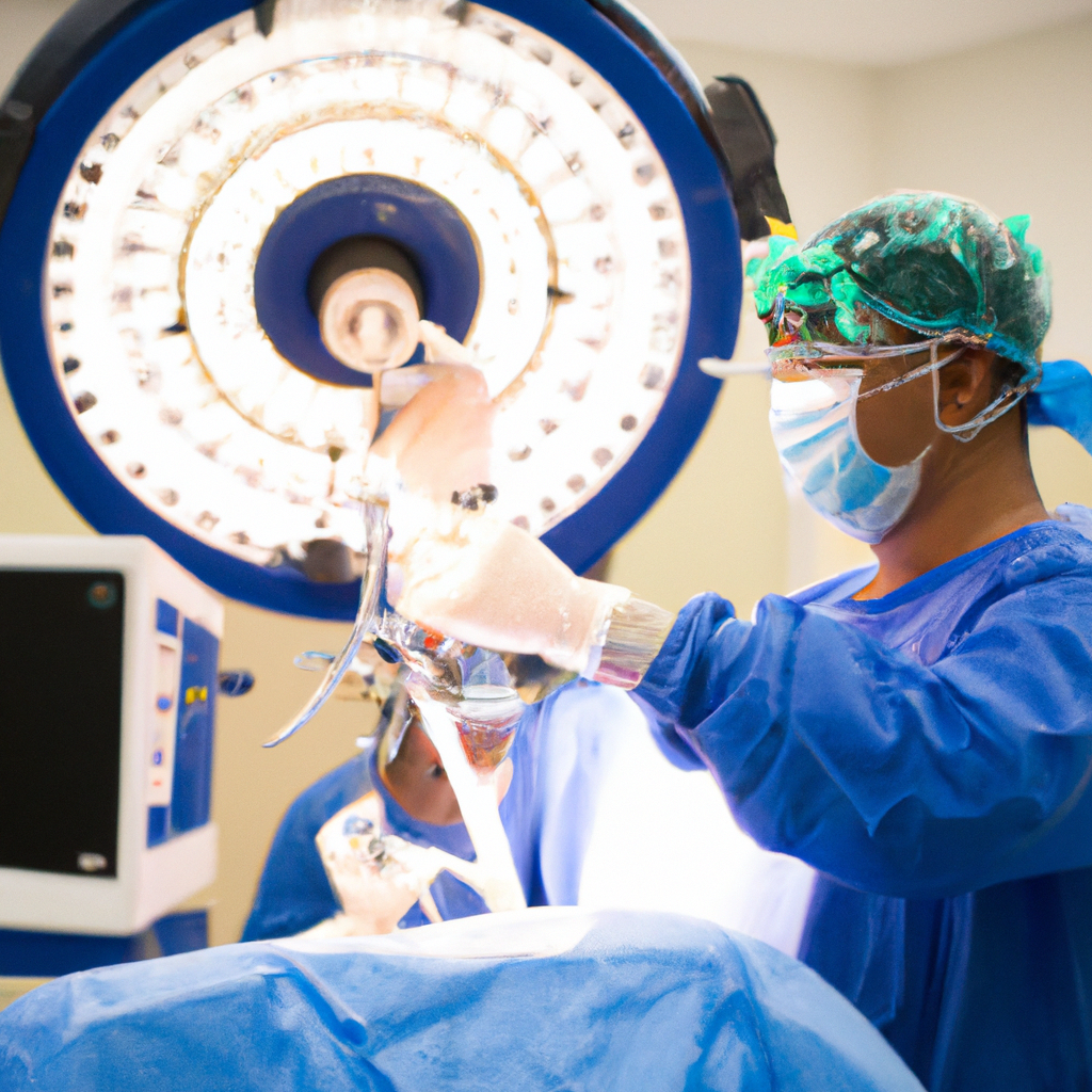 A skilled surgeon performing laparoscopic surgery.