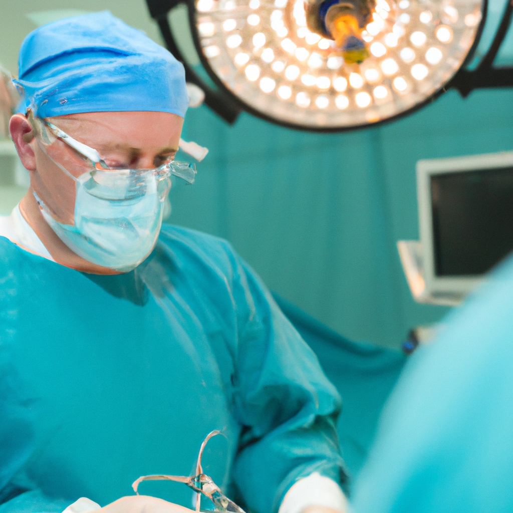 A skilled surgeon performing laparoscopic surgery.