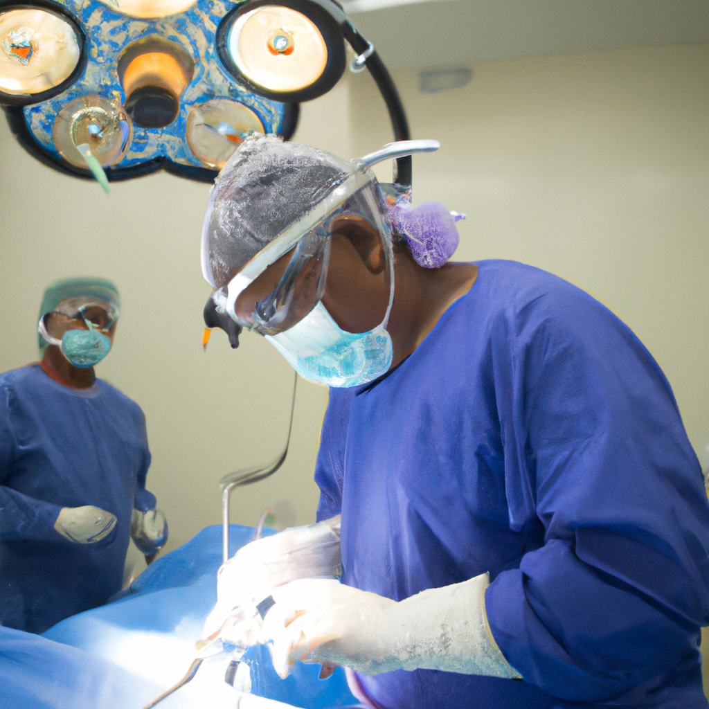 A skilled surgeon performing laparoscopic surgery.