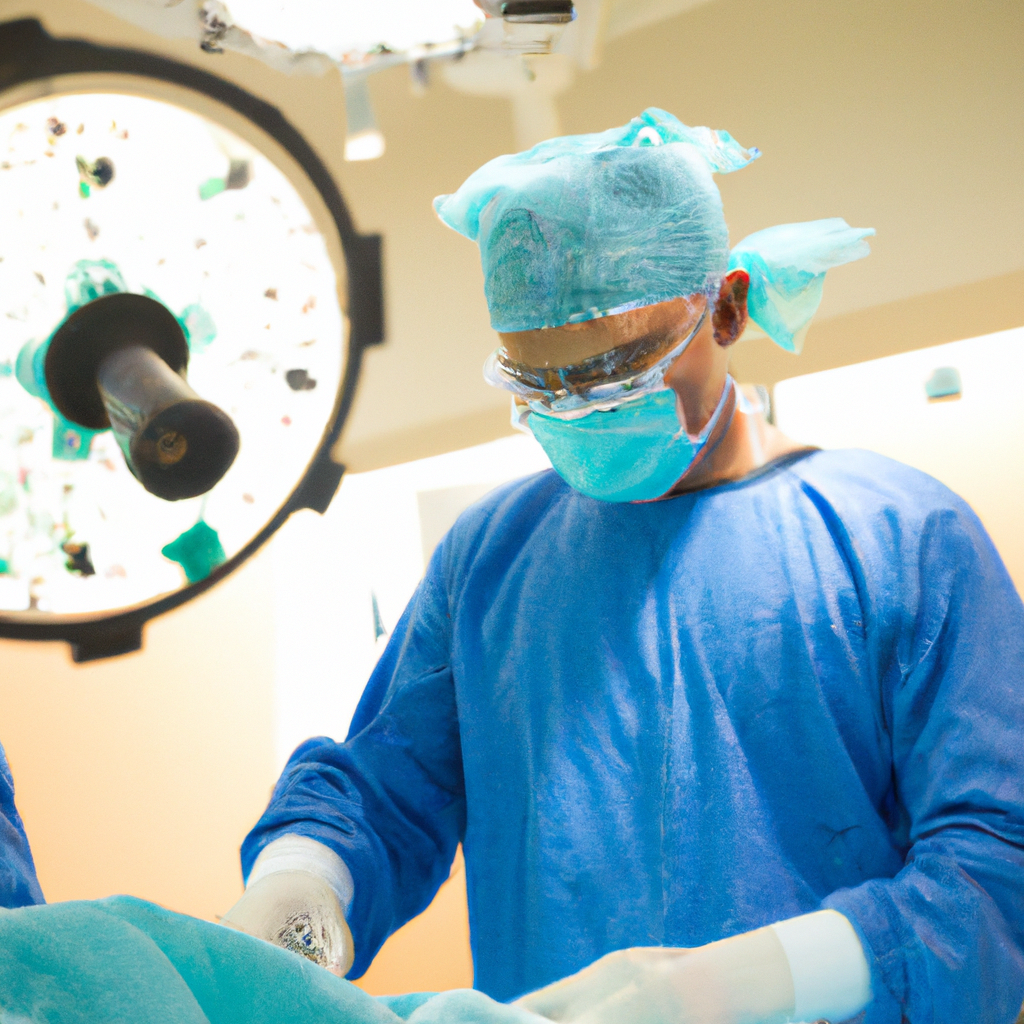 A skilled surgeon performing laparoscopic surgery.