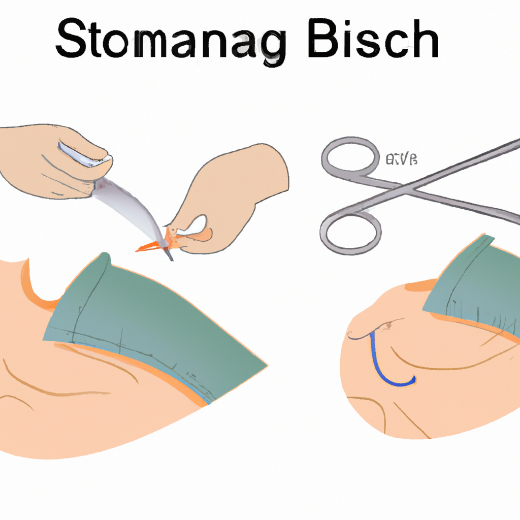 A stomach banding surgery illustration.