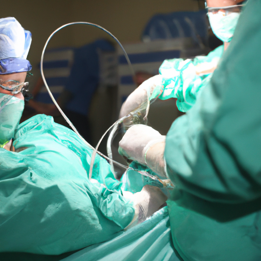 A surgeon performing gastric banding surgery.