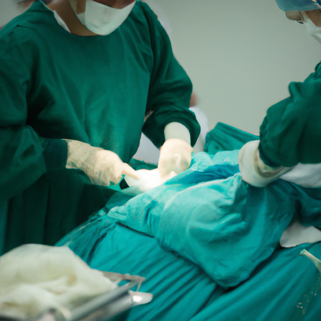 A surgeon performing stomach banding surgery.
