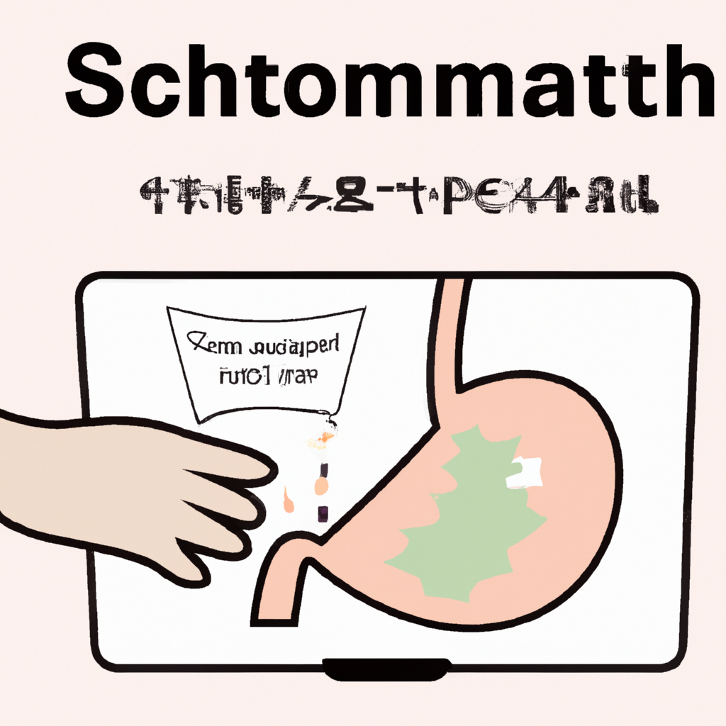 An illustration of stomach ulcer treatment.