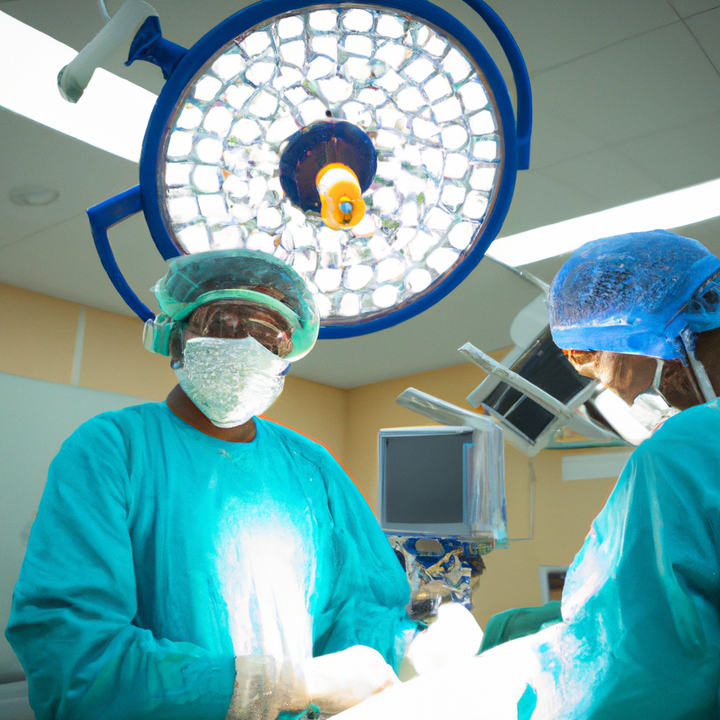 A skilled surgeon performing laparoscopic surgery.