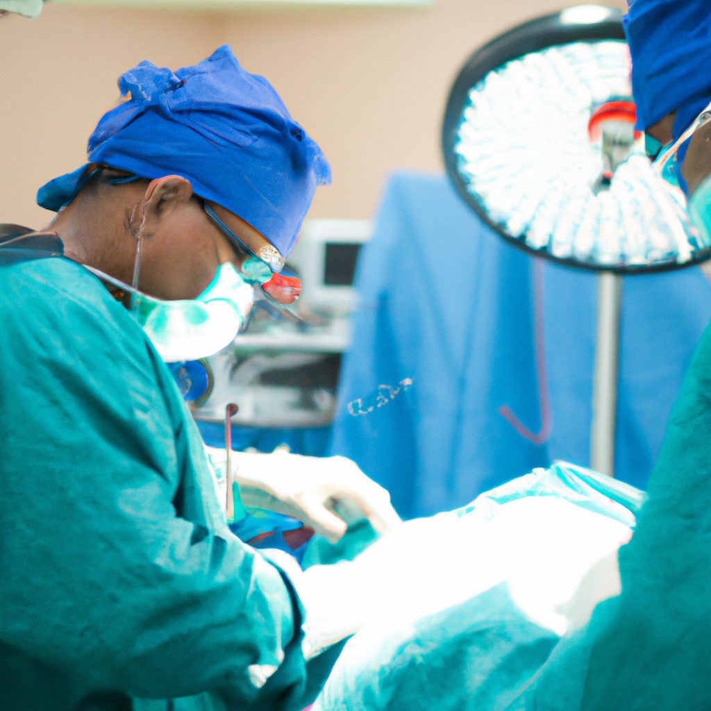 A skilled surgeon performing laparoscopic surgery.