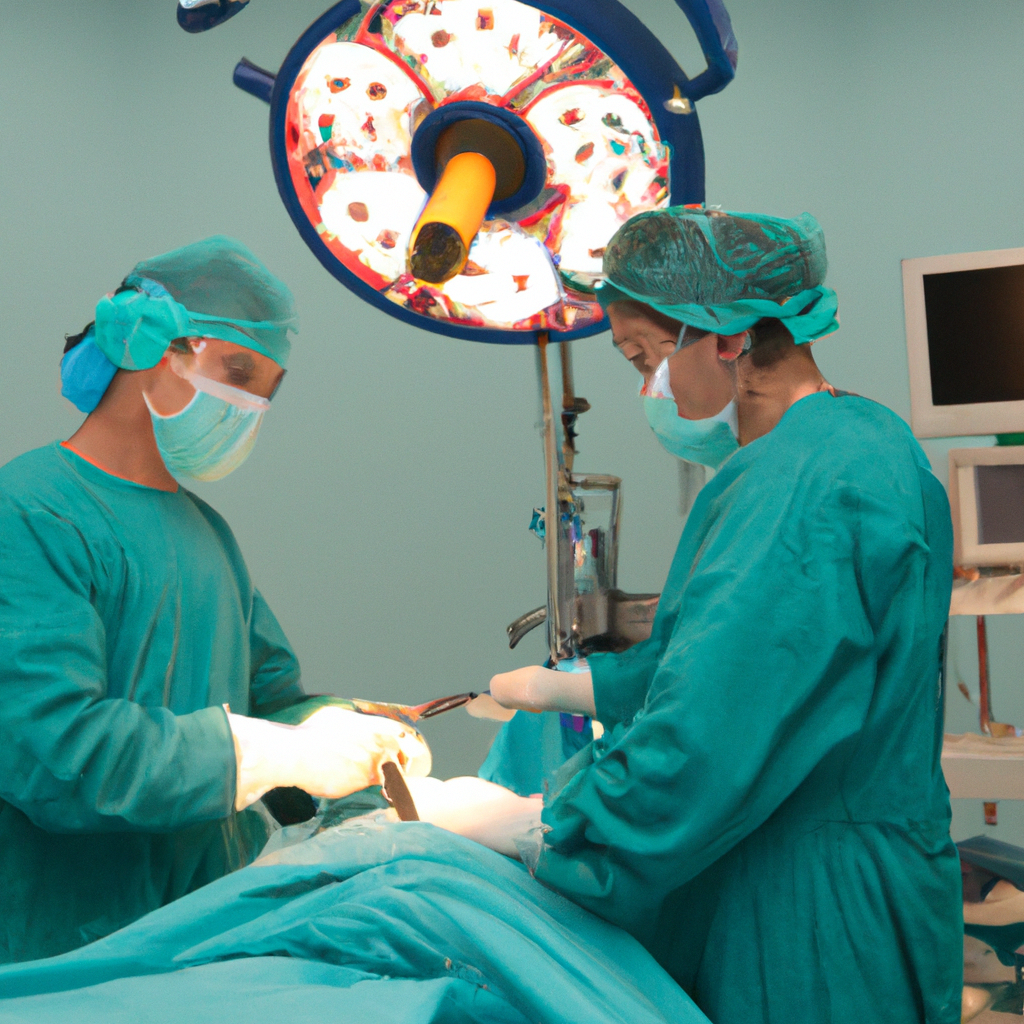 A skilled surgeon performing laparoscopic weight loss surgery.
